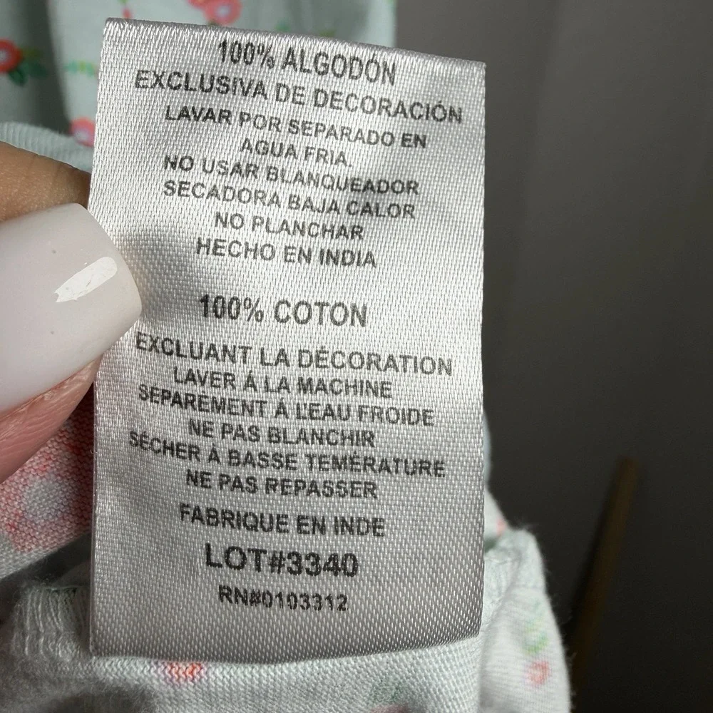 Dream Crest Womens Floral Nightgown 1X 100% Cotton Cottagecore Lounge‎ Cozy